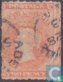 Zuid-Australië - Koningin Victoria - 1856, Timbres & Monnaies, Timbres | Océanie, Envoi