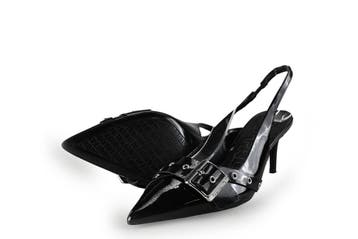 Buffalo Slingbacks in maat 39 Zwart, Kleding | Dames, Verzenden, Zwart, Zo goed als nieuw, Buffalo
