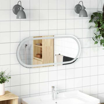 vidaXL LED Badkamerspiegel Transparant 90 x 40 cm gehard, Verzenden, Nieuw