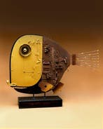 José Luis Campos - sculptuur, O Peixe - 41 cm - Metaal,