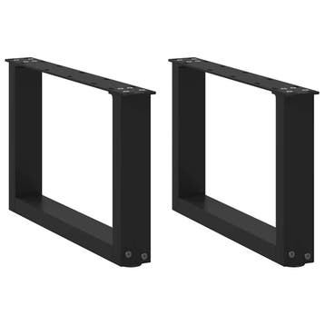 Zwarte U-tafelpoten 50cm | Tweede kansje | OP = OP, Huis en Inrichting, Tafelpoot, 50 tot 100 cm, Verzenden, 50 tot 100 cm