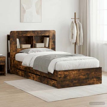 vidaXL Bedframe met opbergruimte en hoofdbord met lade, Verzenden, Nieuw