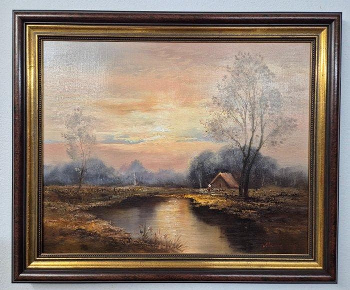 Heinz-Jürgen Menzinger (1943-2021) - Am Weikensee, Antiquités & Art, Art | Peinture | Classique