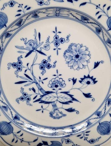Meissen - Bord - Porselein - Zwiebelmuster decor