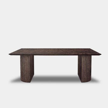Tafel Rechthoekig Eikenhout  Half Rond  160x90, Nieuw