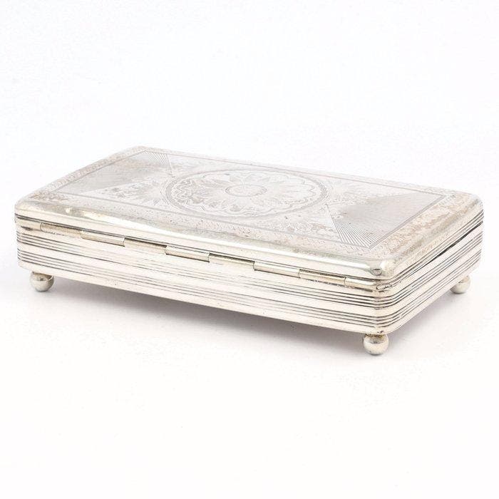 Gerrit Hooghwinkel (Schoonhoven 1835) - Boîte à tabac -, Antiquités & Art, Antiquités | Argent & Or