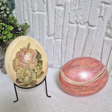 Autruche Œuf - Handcrafted Decorative Ostrich Eggs – Floral
