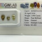 Zonder minimumprijs - 3 pcs Diamant (Natuurlijk gekleurd) -, Nieuw
