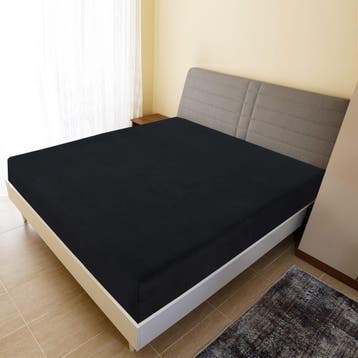 vidaXL Hoeslaken jersey 180x200 cm katoen zwart, Huis en Inrichting, Verzenden, Nieuw