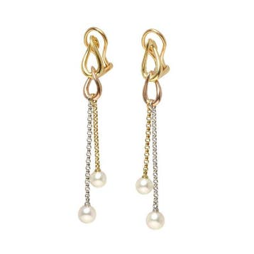 Mikimoto - Oorbellen - 18 karaat Geel goud