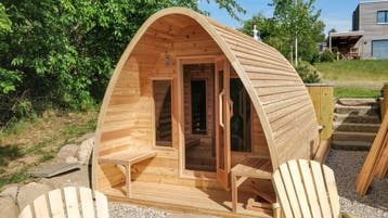 Pod sauna Red Cedar | Houtgestookt of elektrisch, Ophalen of Verzenden, Complete sauna