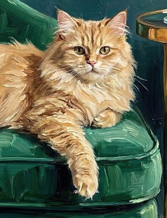Kleury.art - [XL Canvas] The Emerald Velvet Salon” by, Huis en Inrichting, Overige Huis en Inrichting