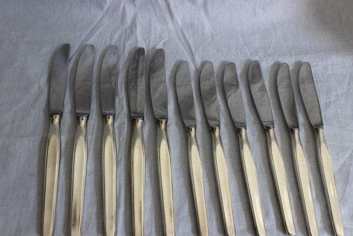 Tafelmessenset (11) - .925 zilver - 925/1000 zilver 11x, Antiek en Kunst, Antiek | Zilver en Goud