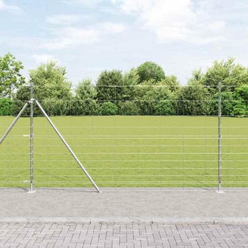 vidaXL Gelast Draadhek met Betonnen Basis 50 x 1,4 m, Verzenden