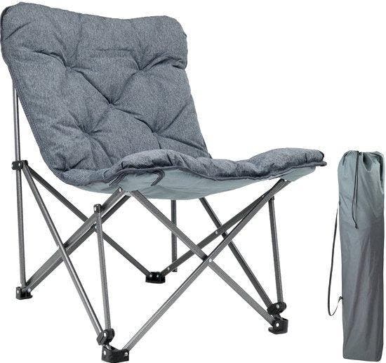 2dekans | TRVLMORE Campingstoel - Opvouwbaar - Incl., Tuin en Terras, Tuinsets en Loungesets, Ophalen of Verzenden