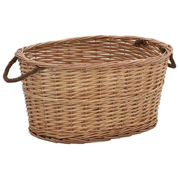 vidaXL Houtmand met handvatten 56x40x28 cm natuurlijk, Tuin en Terras, Verzenden