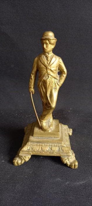 sculptuur, Charlie Chaplin - 13 cm - Gepatineerd brons, Antiek en Kunst