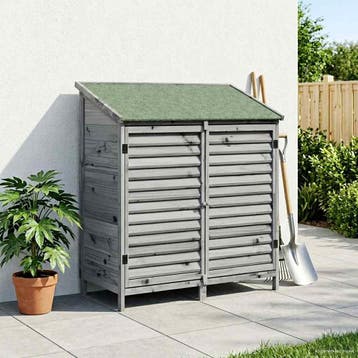 vidaXL Tuin Shed met dak Grijs 106 x 56 x 113,5 cm Massief, Verzenden, Nieuw
