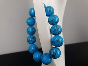 Natuurlijke turquoise edelsteen Circuit: 16,5 cm - 17 cm /