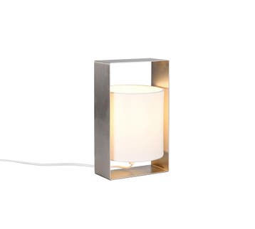 Trio PAIL tafellamp | E27 Fitting | nikkel mat met wit | 16, Verzenden, Nieuw