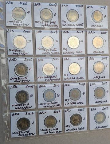 Allemagne. 2 Euro 2006/2008 (20 coins) (Sans prix de