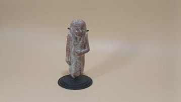 Oud-Egyptisch Ushabti - Terracotta met zeldzame polychrome