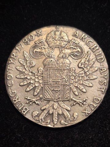 Oostenrijk. Thaler (taler) 1780 Restrike .F.(28g)Theresa