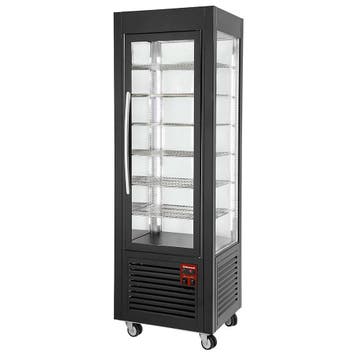 Panoramische vitrine, 5 niveaus, 360 LT, Zwart, Verzenden