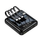 Universele 20.000mAh Mini Powerbank - 4 Types Oplaadkabel -, Telecommunicatie, Verzenden, Nieuw, Tollcuudda