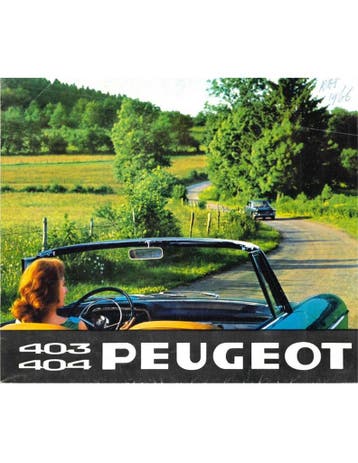 1965 PEUGEOT 403 | 404 BROCHURE NEDERLANDS, Ophalen of Verzenden, Nieuw