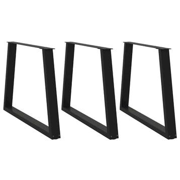 vidaXL Eettafelpoten 3 st V-vormig 90x(72-73,3) cm staal, Verzenden, Nieuw