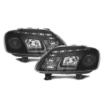PHARES VOLKSWAGEN VW TOURAN 03-06 FEUX DE JOUR FOND NOIR, Verzenden