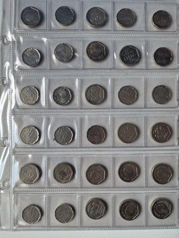 Espagne. Lot van 170 munten 50,200 en 500 Pesetas tussen