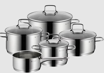 2dekans | WMF Astoria Pannenset – Set van 5 – RVS 18/10 –, Ophalen of Verzenden, Nieuw