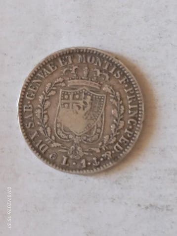 Italie, Royaume de Sardaigne Carlo Felice. 1 Lira 1829