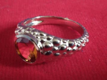 Sans prix de réserve - Bague Argent, Citrine naturelle -