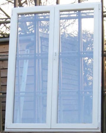 pvc terrasraam , raam , chassis , kozijn 134 x 186 wit, Ophalen of Verzenden, Deurkozijn