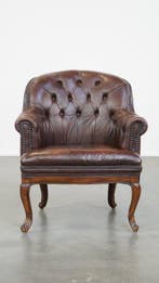 Fauteuil - Kalfsleer - Chesterfield-fauteuil