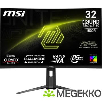 MSI MAG 321CUPDF 32  Ultra HD 160Hz Curved Dual Mode Gaming, Computers en Software, Verzenden, Nieuw