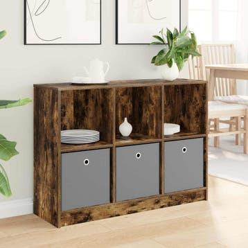 vidaXL Dressoir Rook Eiken 102 x 32 x 73,5 cm, Verzenden, Nieuw