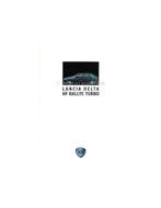 1989 LANCIA DELTA HF RALLYE TURBO BROCHURE DUITS