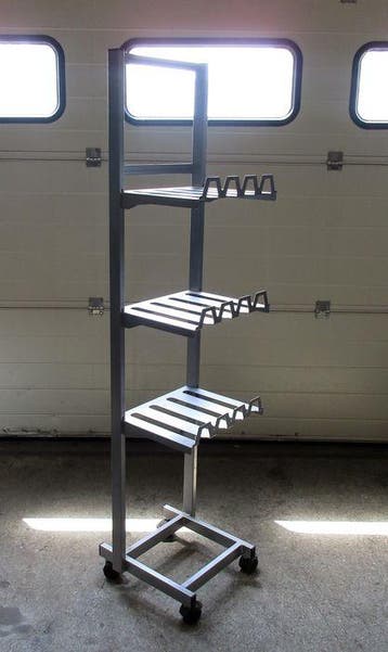 Rek, Display op wielen, B37 x D38 x H156 cm