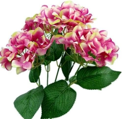 Hortensia Hydrangea Groot Pink Bicolor Zijdenbloem New 49 cm, Huis en Inrichting, Woonaccessoires | Kunstplanten en Kunstbloemen