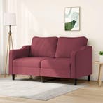 vidaXL Tweezitsbank / zetel 140 cm stof wijnrood, Huis en Inrichting, Zetels | Zetels, Verzenden, Nieuw