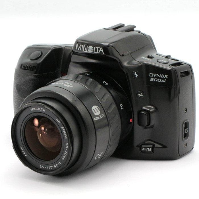 Minolta Dynax 500si + AF Zoom 3.5-4.5/35-70mm | Single lens, TV, Hi-fi & Vidéo, Appareils photo analogiques