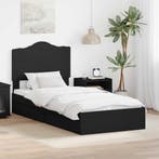 vidaXL Opbergbed met hoofdeinde Zwart 90 x 190 cm Bewerkt, Verzenden