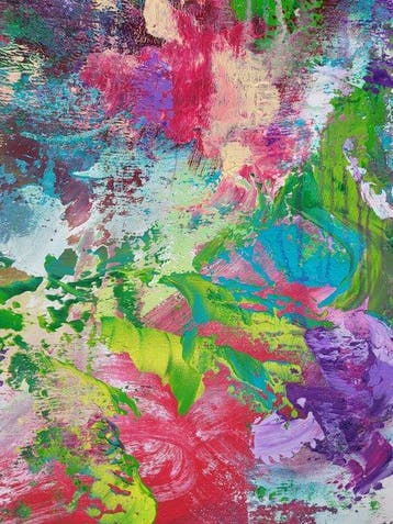 Laura Capellini Art -  LES FLEURS  #84 (XL) Acrylic on