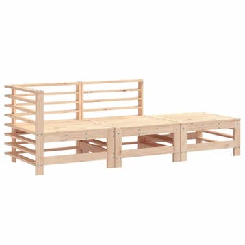 3-delige tuinset | Retour deal, 43% voordeel (loungeset), Verzenden, 3 zitplaatsen, Hocker, Nieuw