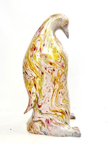 Beeldje, Pinguino Stilizzato - 37 cm - Hars