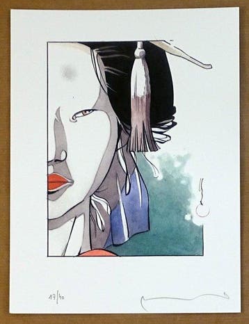 Michetz, Marc - 4 Ex Libris - Visages - Geisha
